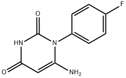 6-氨基-1-(4-氟苯基)嘧啶-2,4(1H,3H)-二酮 结构式