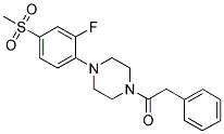 1-[2-Fluoro-4-(methylsulfonyl)phenyl]-4-(phenylacetyl)piperazine 结构式