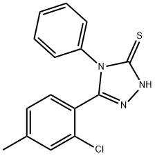 5-(2-氯-4-甲基-苯基)-4-苯基-2H-1,2,4-三唑-3-硫酮 结构式