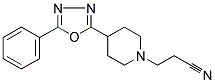 3-[4-(5-PHENYL-1,3,4-OXADIAZOL-2-YL)PIPERIDIN-1-YL]PROPANONITRILE 结构式