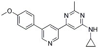 N-CYCLOPROPYL-6-[5-(4-METHOXYPHENYL)PYRIDIN-3-YL]-2-METHYLPYRIMIDIN-4-AMINE 结构式