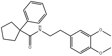 N-(2-(3,4-DIMETHOXYPHENYL)ETHYL)(PHENYLCYCLOPENTYL)FORMAMIDE 结构式