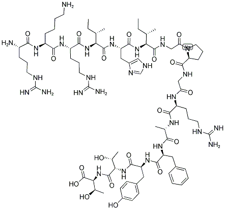 H-ARG-LYS-ARG-ILE-HIS-ILE-GLY-PRO-GLY-ARG-ALA-PHE-TYR-THR-THR-OH 结构式