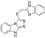 3-[(1H-BENZIMIDAZOL-2-YLMETHYL)THIO]-9H-[1,2,4]TRIAZOLO[4,3-A]BENZIMIDAZOLE 结构式