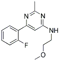 6-(2-Fluorophenyl)-N-(2-methoxyethyl)-2-methylpyrimidin-4-amine 结构式