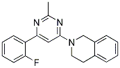 2-[6-(2-FLUOROPHENYL)-2-METHYLPYRIMIDIN-4-YL]-1,2,3,4-TETRAHYDROISOQUINOLINE 结构式