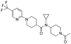 N-(1-ACETYLPIPERIDIN-4-YL)-N-CYCLOPROPYL-1-(5-(TRIFLUOROMETHYL)PYRIDIN-2-YL)PIPERIDINE-4-CARBOXAMIDE 结构式