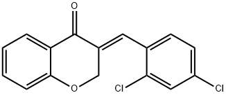 3-[(E)-(2,4-DICHLOROPHENYL)METHYLIDENE]-2,3-DIHYDRO-4H-CHROMEN-4-ONE 结构式