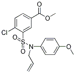 3-[ALLYL-(4-METHOXY-PHENYL)-SULFAMOYL]-4-CHLORO-BENZOIC ACID METHYL ESTER 结构式