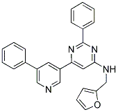 FURAN-2-YLMETHYL-[2-PHENYL-6-(5-PHENYL-PYRIDIN-3-YL)-PYRIMIDIN-4-YL]-AMINE 结构式