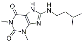 1,3-DIMETHYL-8-[(3-METHYLBUTYL)AMINO]-3,7-DIHYDRO-1H-PURINE-2,6-DIONE 结构式