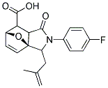2-(4-FLUOROPHENYL)-3-(2-METHYLPROP-2-EN-1-YL)-1-OXO-1,2,3,6,7,7A-HEXAHYDRO-3A,6-EPOXYISOINDOLE-7-CARBOXYLIC ACID 结构式