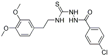 2-(4-CHLOROBENZOYL)-N-[2-(3,4-DIMETHOXYPHENYL)ETHYL]HYDRAZINECARBOTHIOAMIDE 结构式