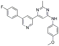 6-[5-(4-FLUOROPHENYL)PYRIDIN-3-YL]-N-(4-METHOXYPHENYL)-2-METHYLPYRIMIDIN-4-AMINE 结构式