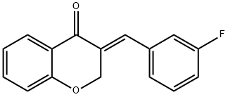 3-[(E)-(3-FLUOROPHENYL)METHYLIDENE]-2,3-DIHYDRO-4H-CHROMEN-4-ONE 结构式