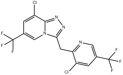 8-CHLORO-3-([3-CHLORO-5-(TRIFLUOROMETHYL)-2-PYRIDINYL]METHYL)-6-(TRIFLUOROMETHYL)[1,2,4]TRIAZOLO[4,3-A]PYRIDINE 结构式