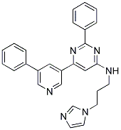 (3-IMIDAZOL-1-YL-PROPYL)-[2-PHENYL-6-(5-PHENYL-PYRIDIN-3-YL)-PYRIMIDIN-4-YL]-AMINE 结构式