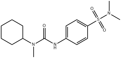 4-(([CYCLOHEXYL(METHYL)AMINO]CARBONYL)AMINO)-N,N-DIMETHYLBENZENESULFONAMIDE 结构式