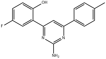 2-(2-AMINO-6-P-TOLYLPYRIMIDIN-4-YL)-4-FLUOROPHENOL 结构式