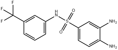 3,4-二氨基-N-(3-(三氟甲基)苯基)苯磺酰胺 结构式
