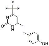 6-[(E)-2-(4-HYDROXYPHENYL)VINYL]-4-(TRIFLUOROMETHYL)PYRIMIDIN-2(1H)-ONE 结构式