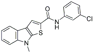 N-(3-CHLOROPHENYL)-8-METHYL-8H-THIENO[2,3-B]INDOLE-2-CARBOXAMIDE 结构式