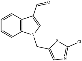 1-[(2-氯-1,3-噻唑-5-基)甲基]-1H-吲哚-3-甲醛 结构式