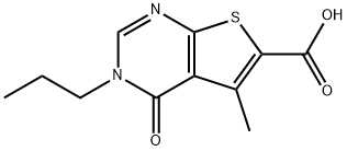 5-甲基-4-羰基-3-丙基-3,4-二氢-噻吩并[2,3-D]-嘧啶-6-羧酸 结构式