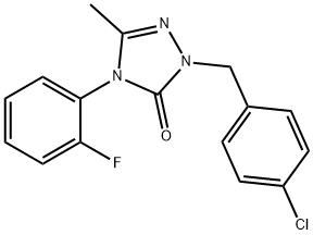 2-(4-CHLOROBENZYL)-4-(2-FLUOROPHENYL)-5-METHYL-2,4-DIHYDRO-3H-1,2,4-TRIAZOL-3-ONE 结构式