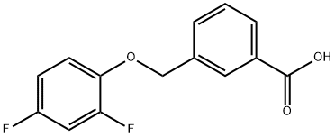 3-((2,4-二氟苯氧基)甲基)苯甲酸 结构式