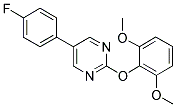 2-(2,6-Dimethoxyphenoxy)-5-(4-fluorophenyl)pyrimidine 结构式