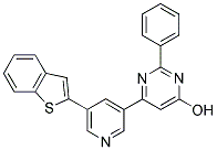 6-[5-(1-BENZOTHIEN-2-YL)PYRIDIN-3-YL]-2-PHENYLPYRIMIDIN-4-OL 结构式