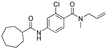 N-ALLYL-N-METHYL-4-(CYCLOHEPTYLCARBONYLAMINO)-2-CHLOROBENZAMIDE 结构式