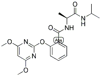 (2S)-N-ISOPROPYL-2-[2-[(4,6-DIMETHOXYPYRIMIDIN-2-YL)OXY]BENZAMIDO]PROPIONAMIDE 结构式