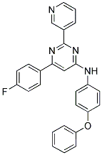 [6-(4-FLUORO-PHENYL)-2-PYRIDIN-3-YL-PYRIMIDIN-4-YL]-(4-PHENOXY-PHENYL)-AMINE 结构式