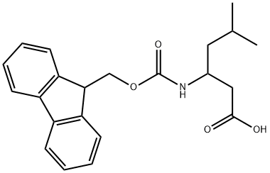 3-(((((9H-芴-9-基)甲氧基)羰基)氨基)-5-甲基己酸 结构式