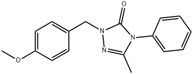 2-(4-Methoxybenzyl)-5-methyl-4-phenyl-2,4-dihydro-3H-1,2,4-triazol-3-one 结构式