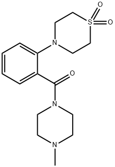 4-(2-[(4-METHYLPIPERAZINO)CARBONYL]PHENYL)-1LAMBDA6,4-THIAZINANE-1,1-DIONE 结构式