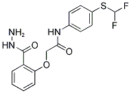 N-(4-DIFLUOROMETHYLSULFANYL-PHENYL)-2-(2-HYDRAZINOCARBONYL-PHENOXY)-ACETAMIDE 结构式