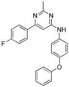 6-(4-FLUOROPHENYL)-2-METHYL-N-(4-PHENOXYPHENYL)PYRIMIDIN-4-AMINE 结构式