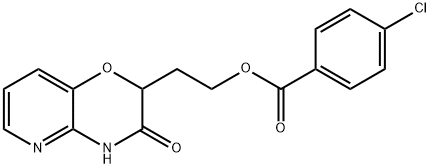 2-(3-OXO-3,4-DIHYDRO-2H-PYRIDO[3,2-B][1,4]OXAZIN-2-YL)ETHYL 4-CHLOROBENZENECARBOXYLATE 结构式