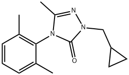 2-(CYCLOPROPYLMETHYL)-4-(2,6-DIMETHYLPHENYL)-5-METHYL-2,4-DIHYDRO-3H-1,2,4-TRIAZOL-3-ONE 结构式