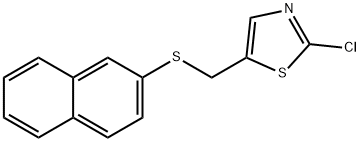 (2-CHLORO-1,3-THIAZOL-5-YL)METHYL 2-NAPHTHYL SULFIDE 结构式