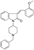 1-(1-BENZYLPIPERIDIN-4-YL)-1,3-DIHYDRO-3-((2-METHOXYPHENYL)METHYLENE)-(2H)-INDOL-2-ONE 结构式