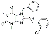 7-BENZYL-8-[(2-CHLOROBENZYL)AMINO]-1,3-DIMETHYL-3,7-DIHYDRO-1H-PURINE-2,6-DIONE 结构式