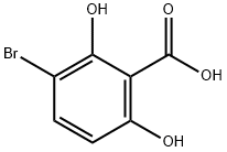 3-溴-2,6-二羟基苯甲酸 结构式