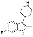 6-FLUORO-2-METHYL-3-(4-PIPERIDINE)-1H-INDOLE 结构式