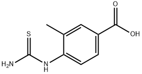 4-[(Aminocarbothioyl)amino]-3-methylbenzenecarboxylic acid 结构式