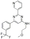 N-(2-METHOXYETHYL)-2-PYRIDIN-3-YL-6-[3-(TRIFLUOROMETHYL)PHENYL]PYRIMIDIN-4-AMINE 结构式