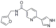 N-(2-FURYLMETHYL)-6-(1H-PYRAZOL-4-YL)NICOTINAMIDE 结构式